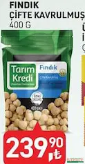 TARIM KREDİ FINDIK ÇİFTE KAVRULMUŞ 400 G fiyat ve kampanya bilgisi